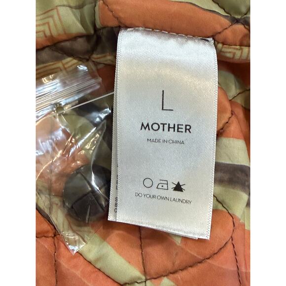 MOTHER The Mile High Aviator Jacket Size L NWT Brown Faux Leather Faux Sherpa - Picture 11 of 16